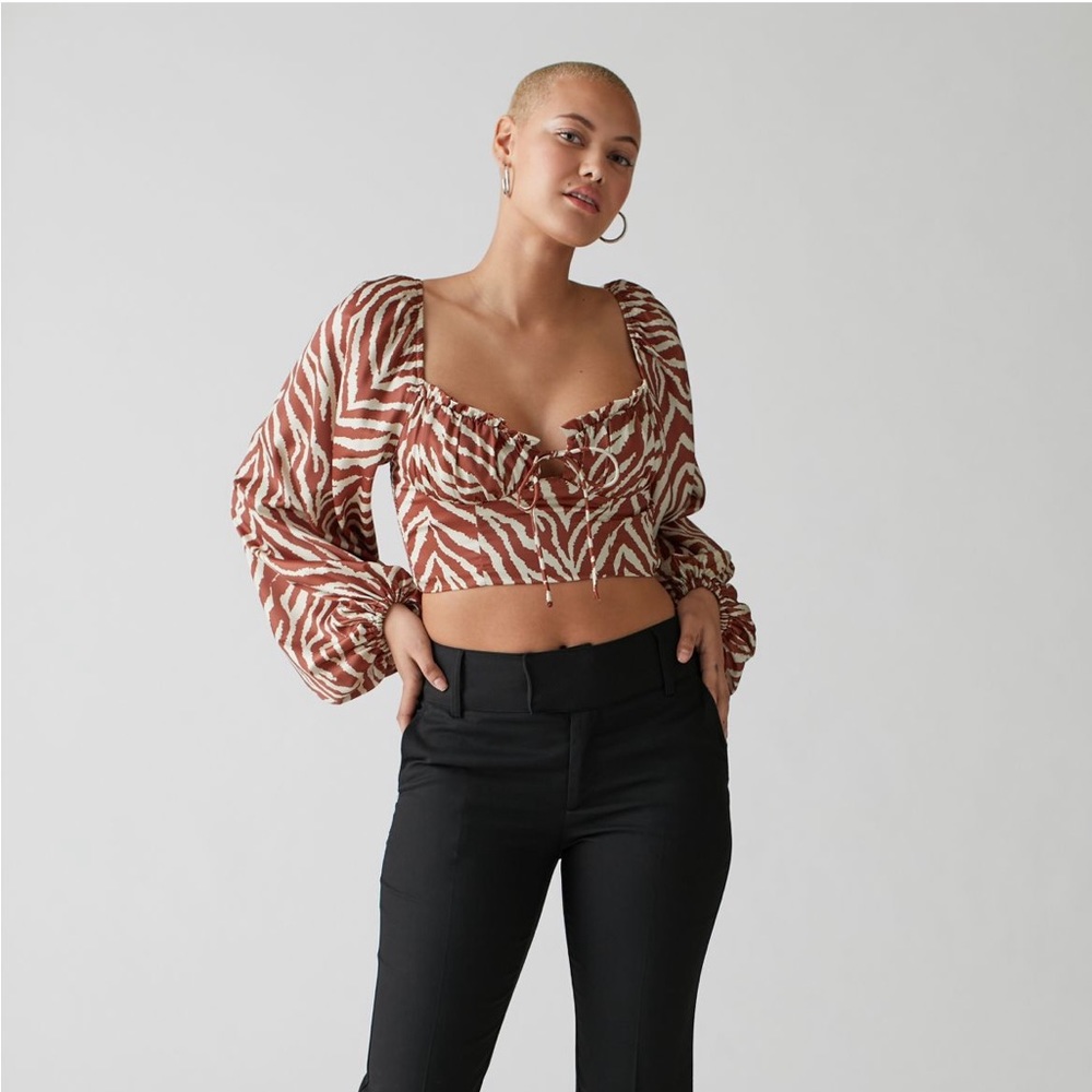 UO floral cropped top